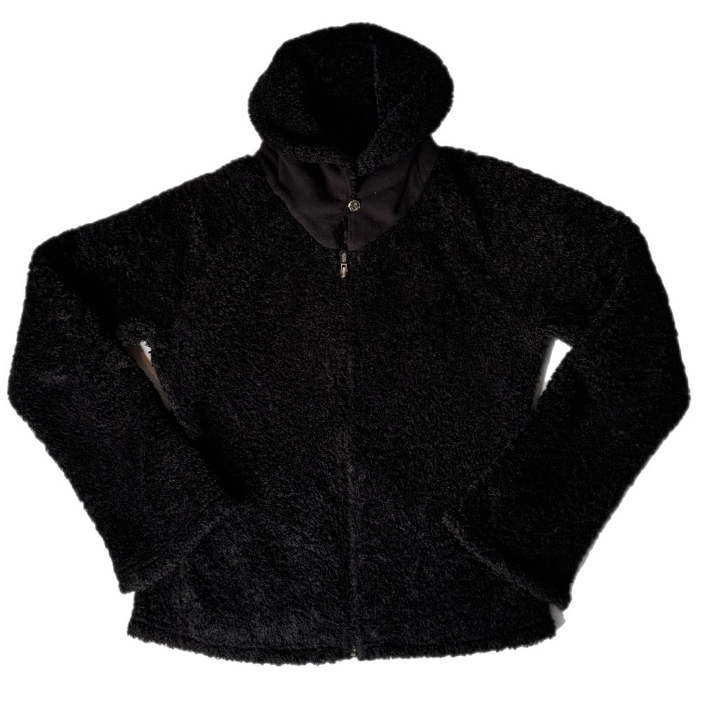 Patagonia Black Synchilla Curly Q Fleece Cardigan Size Medium